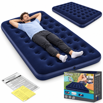Bestway materac 203x152x22cm welurowy dla dwóch osób na camping i biwak
