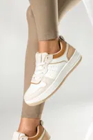 Białe sneakersy damskie buty sportowe na platformie sznurowane Casu 77077-4-38