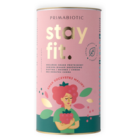 BIAŁKO STAY FIT PRIMABIOTIC 500 g wegański shake proteinowy soczysta malina