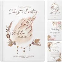 Biblia z imieniem dla dziecka Prezent na Chrzest Święty Pamiątka Chrztu Św.