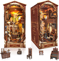 Book Nook DIY zestaw drewniane puzzle 3D z LED Harry Potter