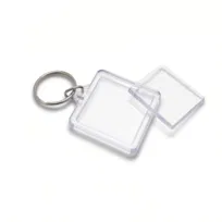 BRELOK AKRYLOWY DO KLUCZY 40X45 MM ZDJĘCIE 32X32 MM 10 SZT
