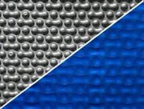 COIL Folia solarna podwójny pęcherzyk niebiesko-srebrna grubość 500 mikronów szerokość 3m