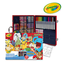 Crayola Zestaw artystyczny w walizce (kolorowanki dla dzieci, kredki świecowe, kredki ołówkowe, flamastry) 115 el. Pokemon 5+