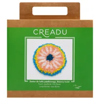 Creadu, haft pętelkowy, różowy kwiat