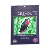 Creadu, Papier do akwareli rough, 300 gsm, 100% bawełna 190 x 260 mm, 10 sztuk