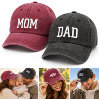 CZAPKI Z DASZKIEM DLA RODZICÓW MOM DAD MAMA TATA BEJSBOLÓWKI DLA PAR 2 SZT