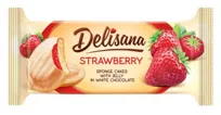 Delisana Ciastka z galaretką truskawkową w białej czekoladzie 135g