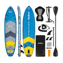 Deska SUP pompowana z siedziskiem do pływania 335 cm wiosło zestaw Rebel