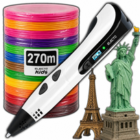 DŁUGOPIS 3D ZESTAW DLA DZIECI DRUKARKA 3D PEN ELECTO FILAMENT 160 M