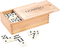 Domino Double 9 - 55 kamieni, drewniane pudełko, gra dla 2-6 graczy