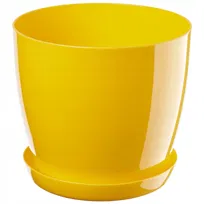 Doniczka Osłonka Na Kwiaty Podstawka Żółta 20cm
