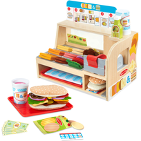 Drewniany Sklep Bar Kanapkowy Melissa & Doug Sandwich Counter Akcesoria 56 Elem.