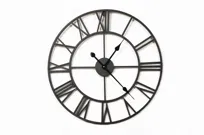 Duży Metalowy Zegar Ścienny 60 Cm Cichy Mechanizm