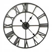 Duży Metalowy Zegar Ścienny 80 Cm Czarny