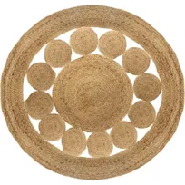Dywan okrągły, jutowy Lace, 120 cm