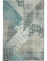 Dywan Płasko Tkany Dara 120x170 cm Patchwork Niebieski