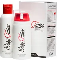 Easy Tattoo, Zestaw Do Tatuażu Easytattoo Krem, 100 ml + Żel, 125 ml