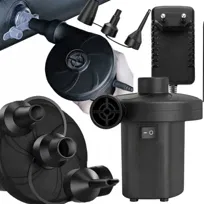 Elektryczna Pompka Piłki Materac Basenu 12V/230V + Końcówki Roweru Auta