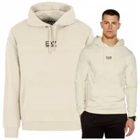 Emporio Armani EA7 Ecru Bluza Męska z kapturem Sportowa PREMIUM Ładna Emporio Armani EA7 Ecru Bluza Męska z kapturem Sportowa PREMIUM Ładna r.XL