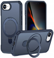 Etui do Apple iPhone 16E / 17E, PANCERNE RabbitMob Z PODSTAWKĄ do MagSafe, Case | Granatowe