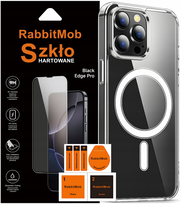 Etui do iPhone 15 Pro do MagSafe RabbitMob, ULTRA CLEAR CASE + SZKŁO