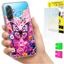 Etui do Samsung Galaxy A36 / A56 Obudowa FOTO Case Plecki Motyl SZKŁO 9H