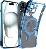 Etui iPhone 15 Plus N NEWTOP szkło MagSafe niebieskie TPU Ochronne