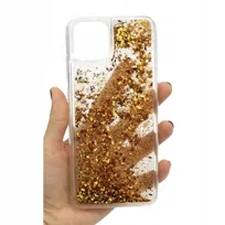 Etui Liquid Water Case do Samsung Galaxy A03 A035 Obudowa Pokrowiec złote 2
