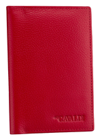 Etui na dokumenty i karty 4U Cavaldi ze skóry naturalnej RFID czerwone slim etui skórzane 4U CAVALDI