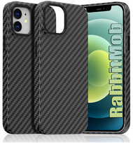 Etui RabbitMob do iPhone 12 / 12 Pro, Premium Carbon Case, do MagSafe, Czarne