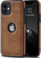 Etui RabbitMob do iPhone 12 / 12 Pro,Skórzane ELEGANCKIE, Premium Eko-Skóra | Brązowe