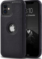 Etui RabbitMob do iPhone 12 Mini,Skórzane ELEGANCKIE, Premium Eko-Skóra | Czarne