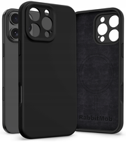 Etui RabbitMob do iPhone 16 Pro, Silikonowe PREMIUM, Case, do MagSafe | Czarny