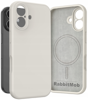 Etui RabbitMob do iPhone 17, Silikonowe PREMIUM, Case, Smukłe, do MagSafe - Beżowe
