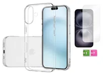 Etui silikonowe 2mm do APPLE IPHONE 16 przezroczyste obudowa case +szkło 9H