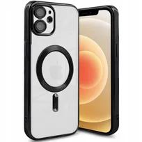 Etui SILIKONOWE do iPhone 12 +Szkło MAGNETIC SHINE Case do Magsafe