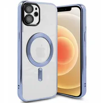 Etui SILIKONOWE do iPhone 12 +Szkło MAGNETIC SHINE Case do MagSafe