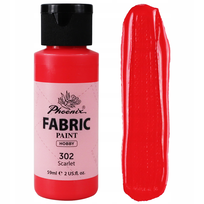 Farba do Tkanin Jasnych Ciemnych Phoenix Czerwona Red Duża Pojemność 59 ml