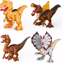 Figurki Dinozaurów Zestaw 4 Szt. T-Rex Spinozaur Ruchome Stawy Do Składania
