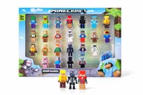 FIGURKI DUŻY ZESTAW 24 SZTUK MINI LUDZIKI MINE + AKCESORIA