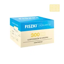 Fiszki in blanco – 300 sztuk – kartoniki w kropki (waniliowe)