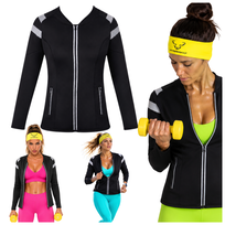 Fit4Med Bluza Neoprenowa Treningowa Z Elementami Odblaskowymi Z Długim Rękawem Zapinana Na Zamek. Rozmiar M/L fit4med