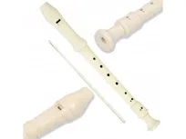 Flet Plastikowy Prosty Instrument Do Nauki Szkolny Prosty + Czyścik