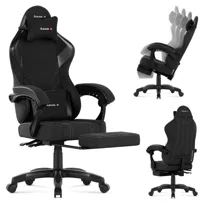Fotel gamingowy Huzaro Force 3.7 Carbon Black, funkcja SeatRest, poduszkami lędźwiowa i pod kark, regulowana wysokość siedziska, odchylane oparciem, siłownik z udźwigiem do 150kg, poliuretanowo-kauczukowe koła, Czarny