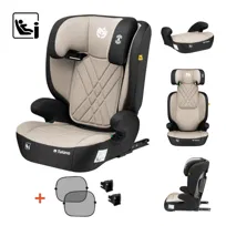 Fotelik samochodowy dla dzieci 2w1 100 -150 cm Joy 45 Beige I-Size, regulowany zagłówek prowadnice ISOFIX w zestawie