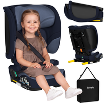 Fotelik samochodowy SKŁADANY 100-150cm ISOFIX 15-36kg SZEROKI Lionelo Orin