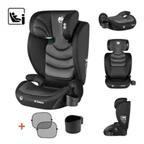 Fotelik samochodowy Tulano Joy 20 Black-Grey 100-150cm I-size 3,5-12 lat regulowany zagłowek