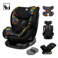 Fotelik Tulano Loom 15 Black Loco, 0-12 lat, 0-36 kg, 40-150 cm, i-Size ECE R129, jazda tyłem do 4. roku życia, Guard Fix, pianka Memory Foam