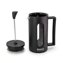 French Press Do Kawy 350 Ml Czarny Stylowy Szklany KNOBB DUKA